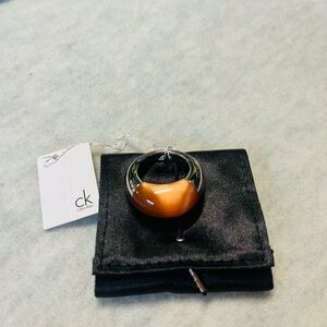 Calvin Klein Orange and Black Ring